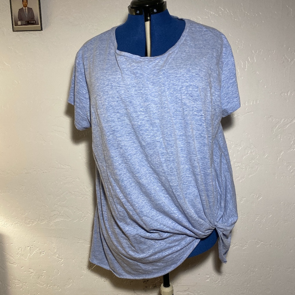 Umgee USA blue side tie tee, size 2X